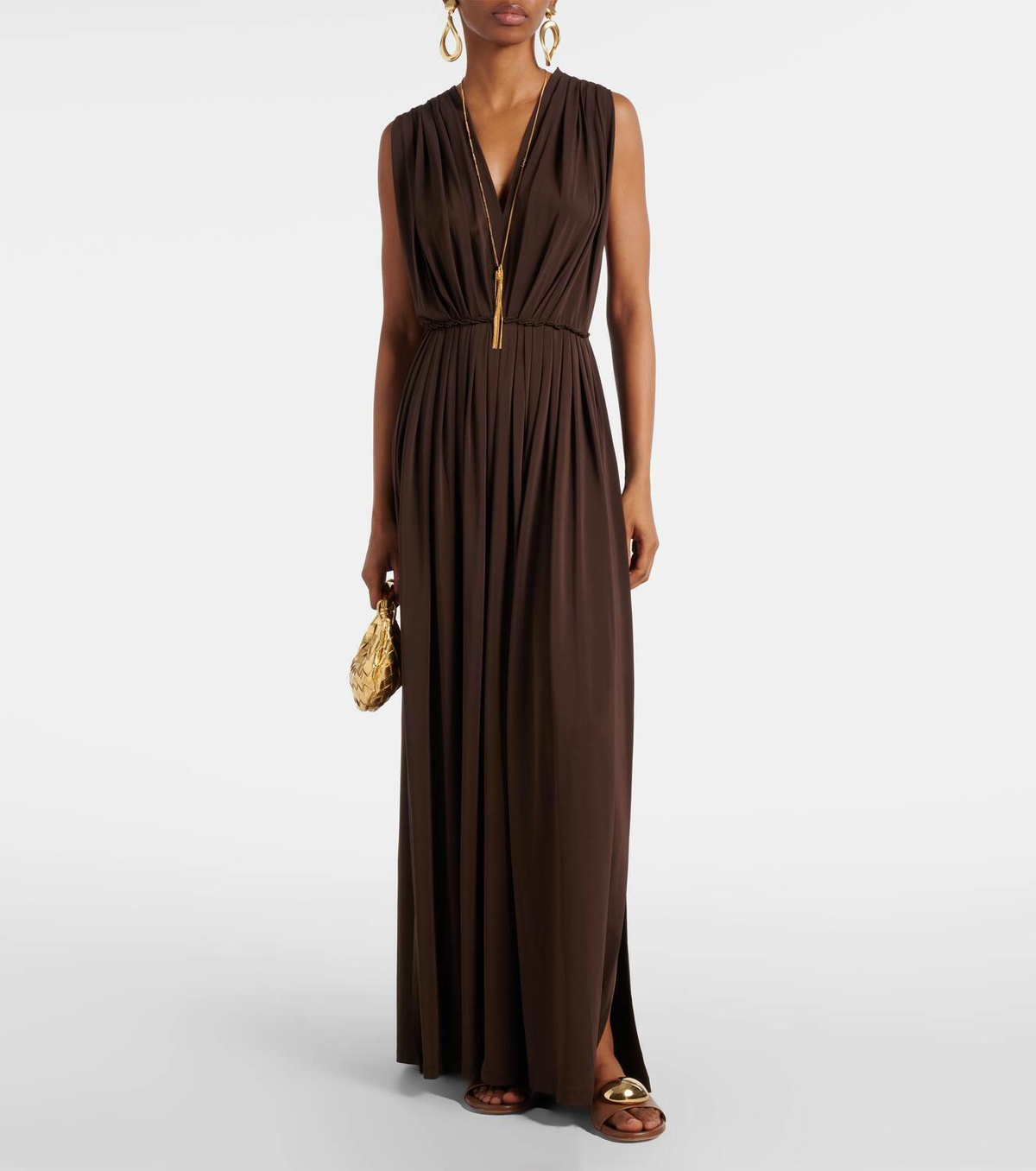 Max Mara Pleated gathered maxi dress Max Mara