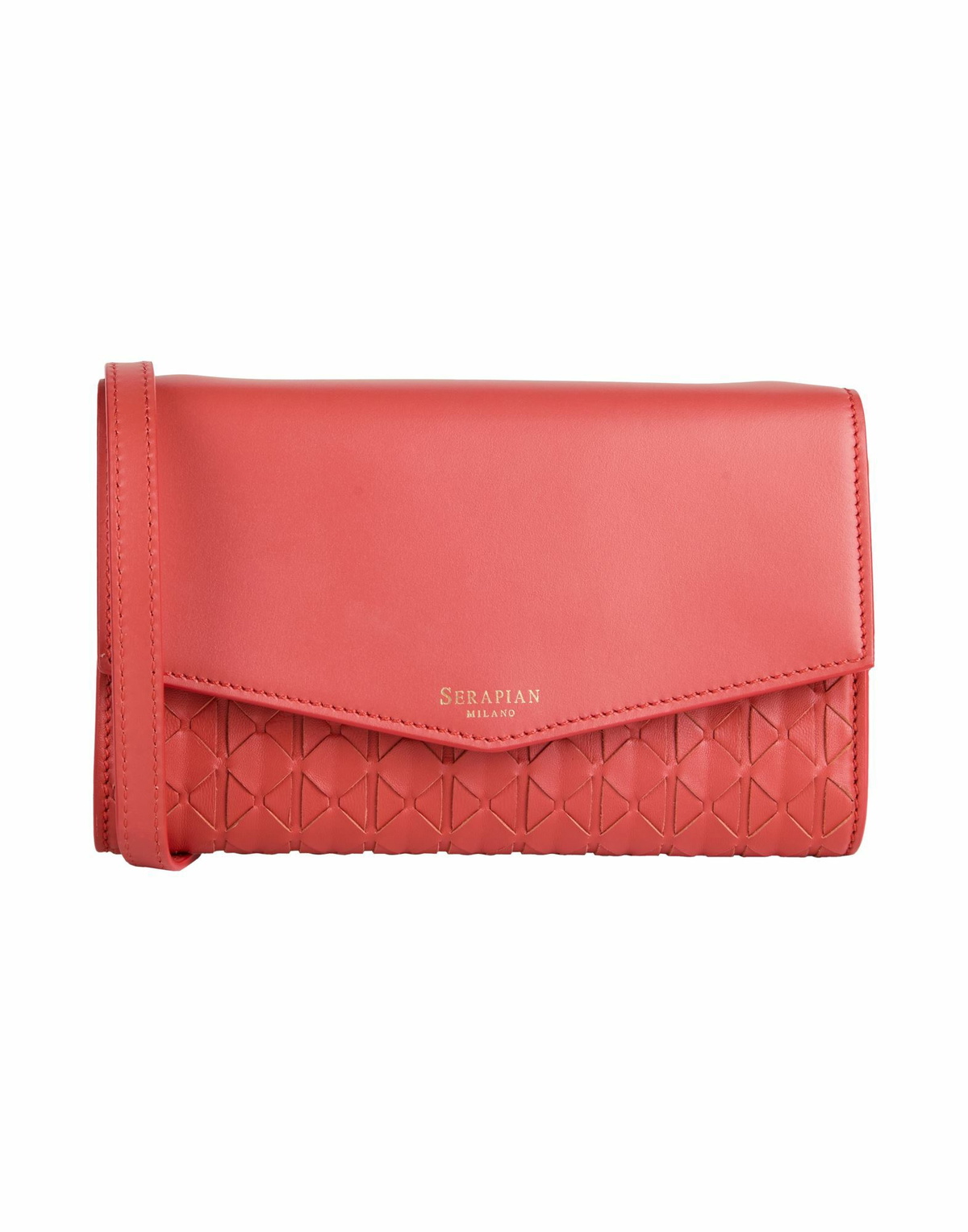 Serapian Womens Clutch in Tomato red