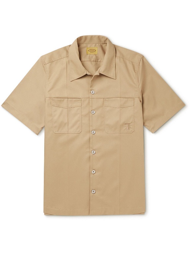 Photo: Tod's - Logo-Embroidered Twill Shirt - Neutrals
