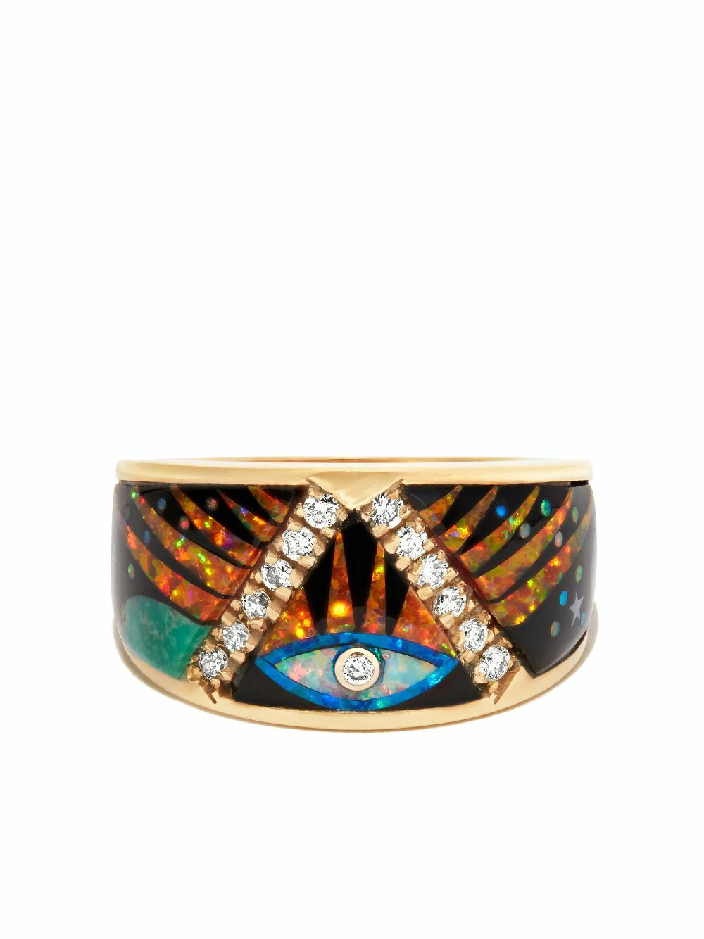 Jacquie Aiche 14K Yellow Gold Diamond Galaxy Ring
