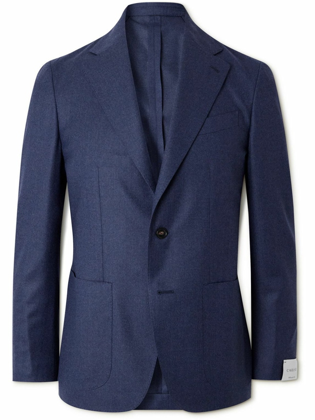 Photo: Caruso - Slim-Fit Wool-Flannel Suit Jacket - Blue