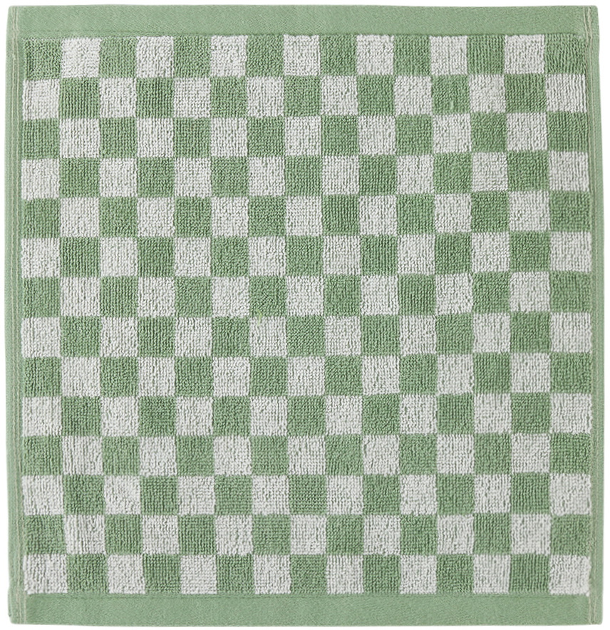 Green & White Quill Face Cloth - Thumbnail 2