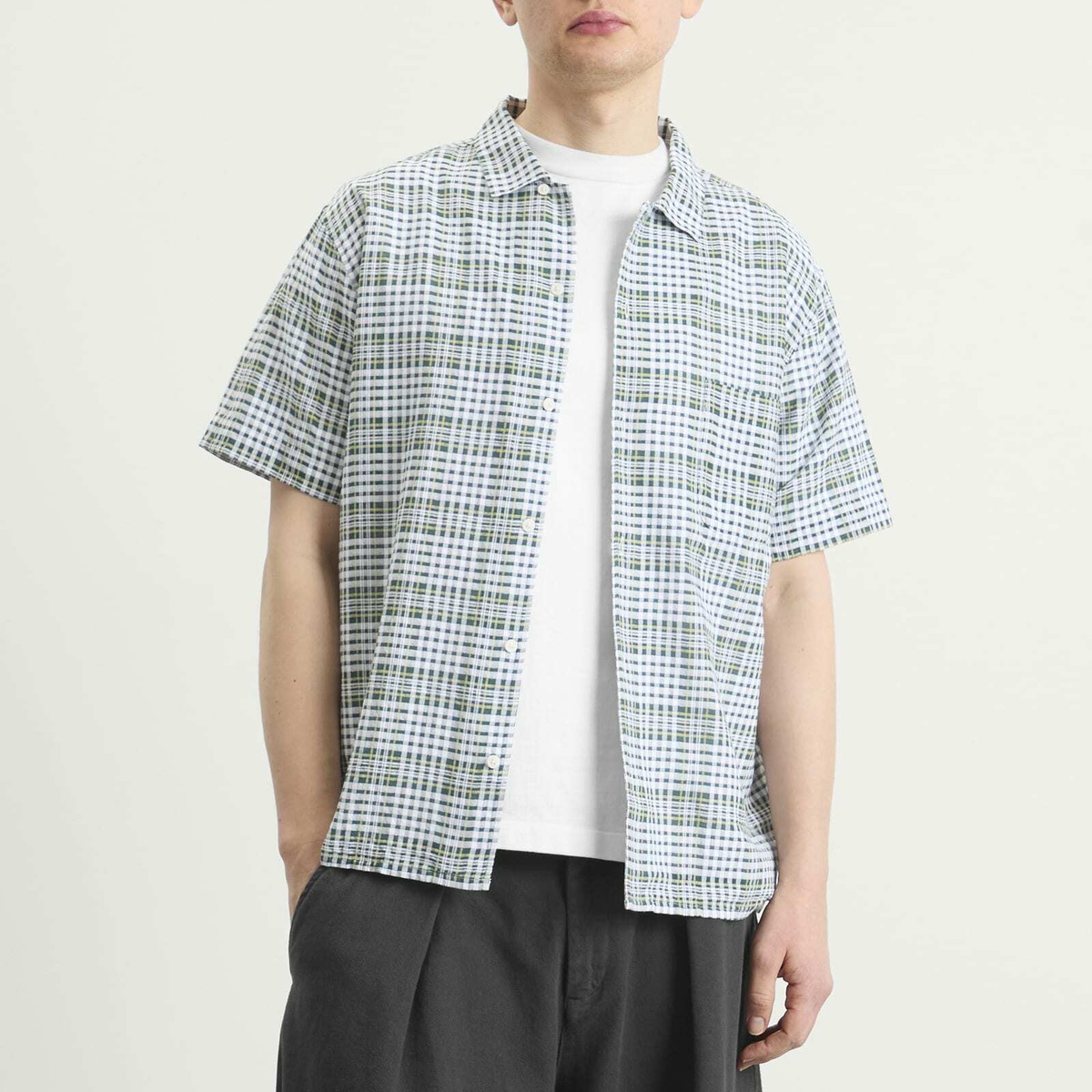 YMC Men's Cotton Check Malick Shirt in Multi