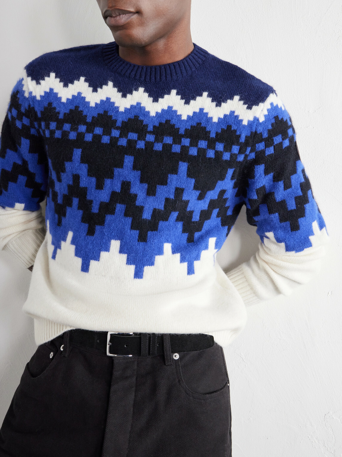 Canada Goose - Eri Intarsia-Knit Wool and Alpaca-Blend Sweater - Blue