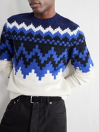Canada Goose - Eri Intarsia-Knit Wool and Alpaca-Blend Sweater - Blue
