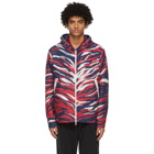 Moncler Navy and Red Chardon Jacket