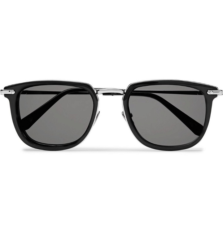 Photo: Brioni - D-Frame Acetate and Silver-Tone Sunglasses - Black
