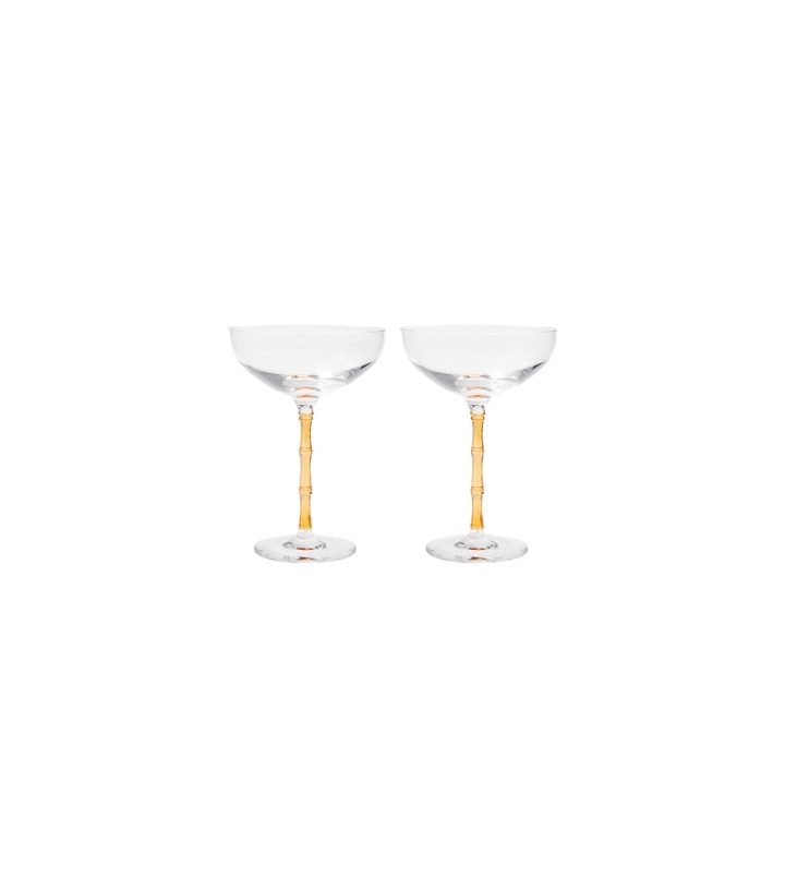 Photo: La DoubleJ Bamboo set of 2 crystal champagne coupes