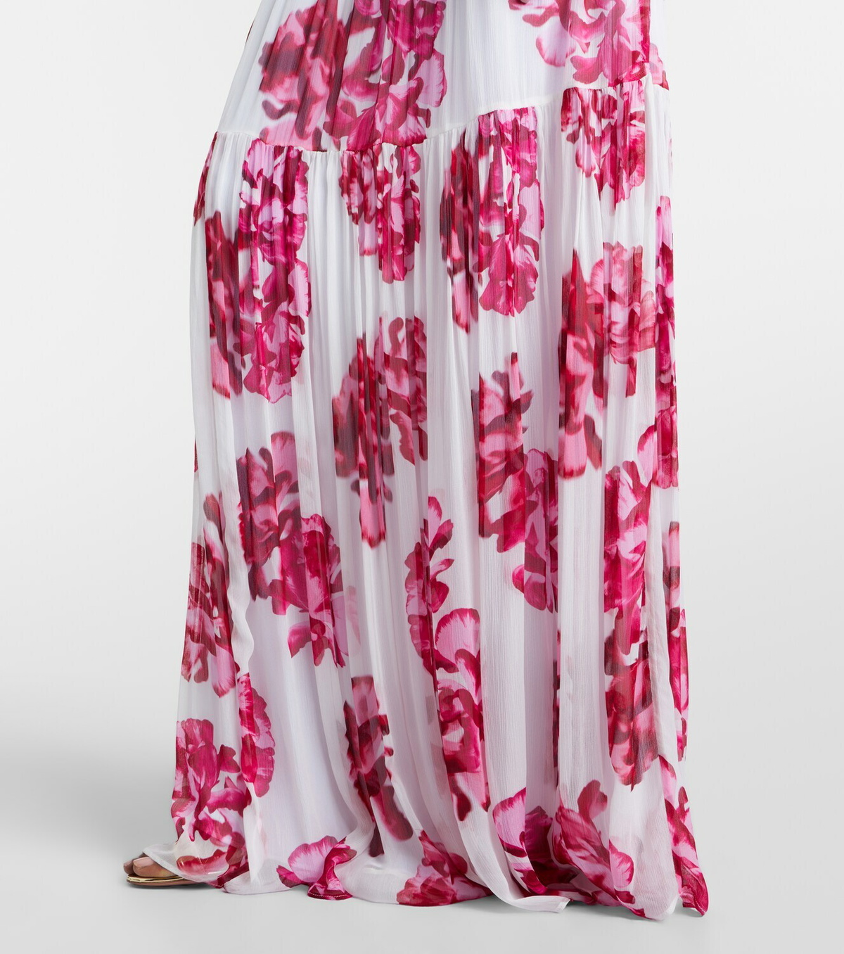 Rebecca Vallance Damask floral georgette maxi dress