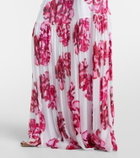 Rebecca Vallance Damask floral georgette maxi dress