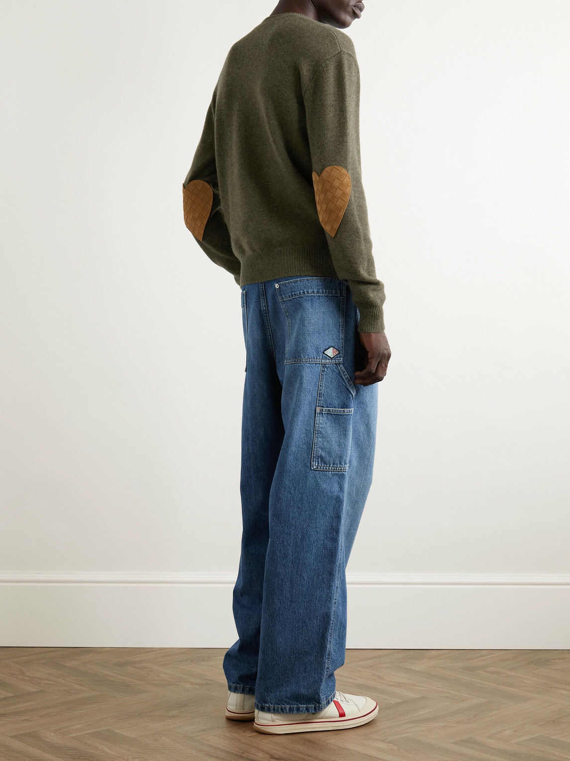 Bottega Veneta - Intrecciato Suede-Trimmed Cashmere-Blend Sweater