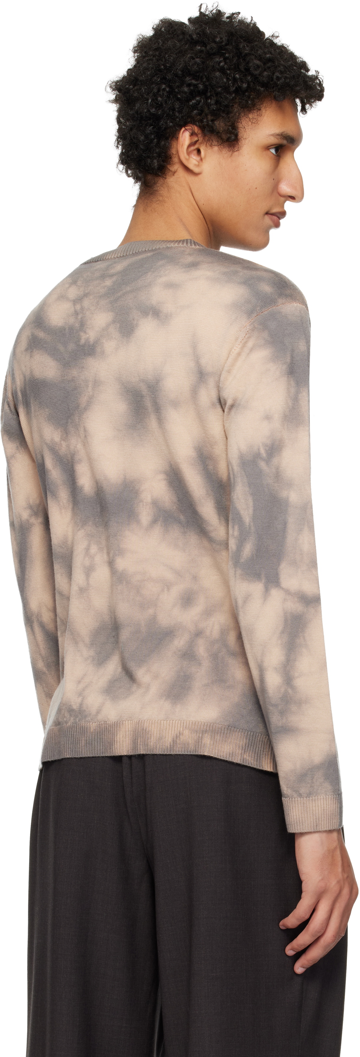 Kiko Kostadinov Taupe Hatha V-Neck Knit Sweater