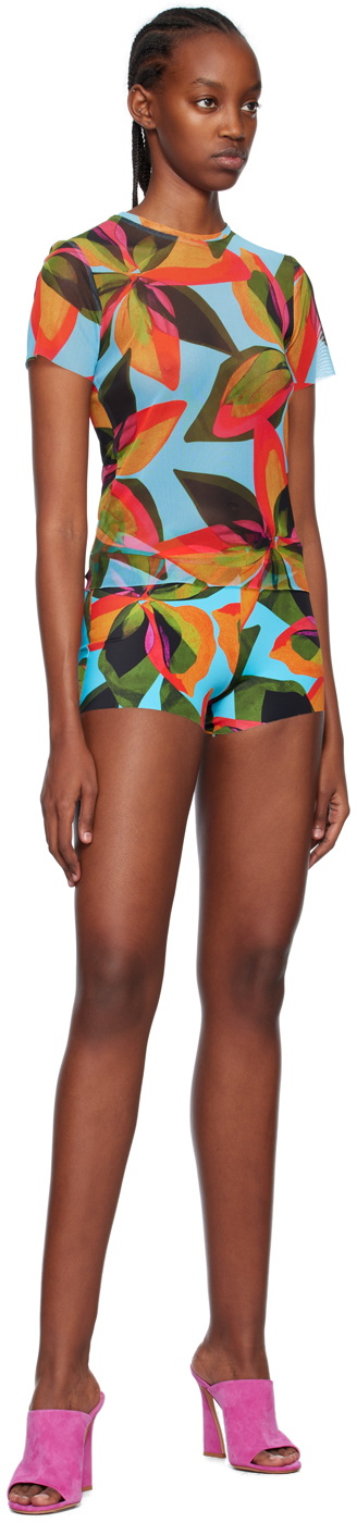 Louisa Ballou SSENSE Exclusive Blue Cover-Up Shorts