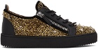 Giuseppe Zanotti Black & Gold May London Sneakers