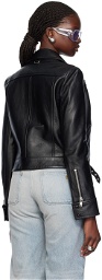 Courrèges Black Iconic Leather Jacket