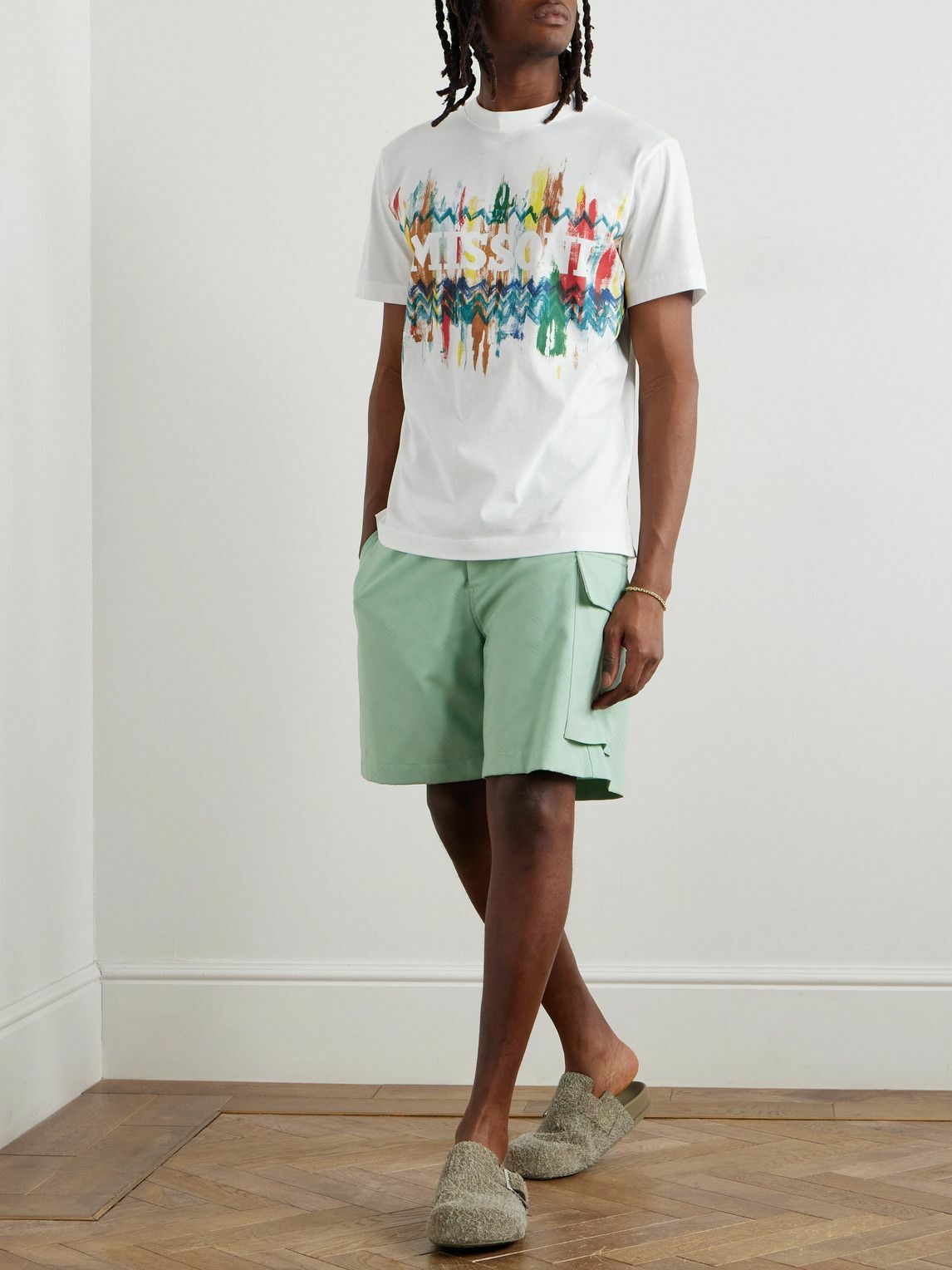 Missoni - Logo-Print Cotton-Jersey T-Shirt - White