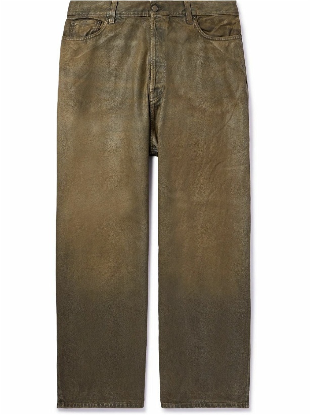 Photo: Acne Studios - Wide-Leg Coated Jeans - Brown