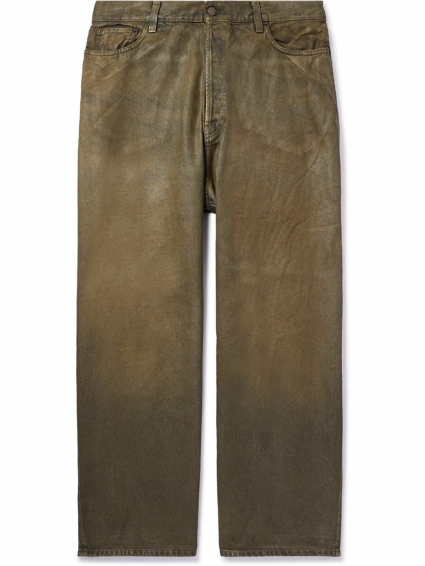 Photo: Acne Studios - Wide-Leg Coated Jeans - Brown