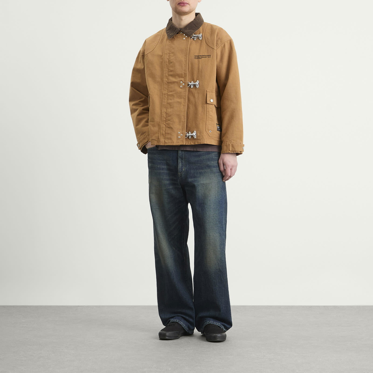 ジャケット・アウター BELVET Lined Fireman Jacket brown Leopard Lined Fireman Jacket – BELVET