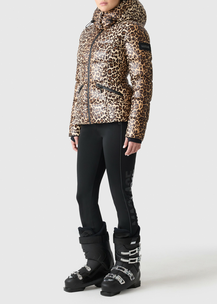 Mackage Cheryl Cheetah-print Padded ski Jacket Brown