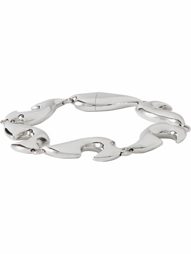 Photo: Bottega Veneta - Large Link Sterling Silver Bracelet - Silver