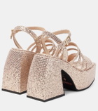 Nodaleto Bulla Chibi glitter platform sandals