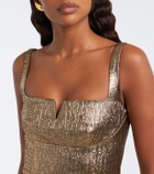 Roland Mouret Lamé jacquard gown