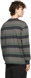 Han Kjobenhavn Grey & Black Striped Boxy Long Sleeve T-Shirt