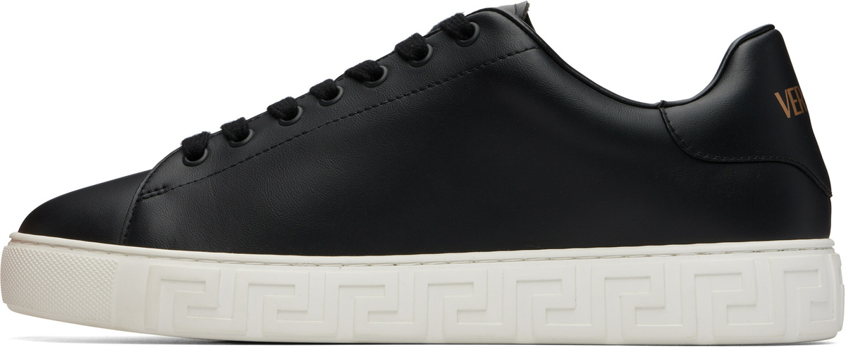 Versace Black Greca Nylon Sneakers
