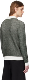 Casablanca Green & Brown Boucle Stripe Polo