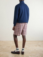 Drake's - Cotton-Jersey Half-Zip Sweatshirt - Blue