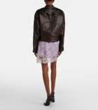 Jacques Wei Embellished lace miniskirt