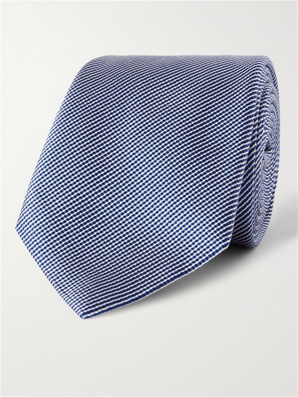 Photo: GIORGIO ARMANI - 8cm Striped Silk and Cotton-Blend Tie - Unknown