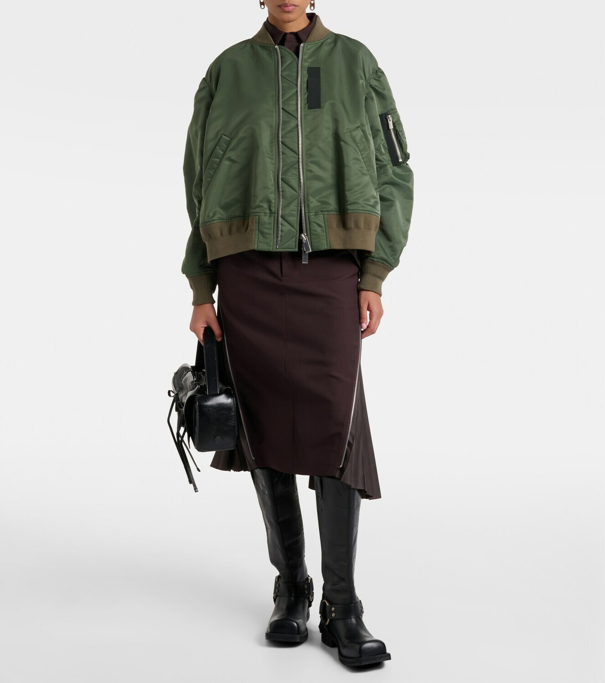 Sacai Technical twill bomber jacket