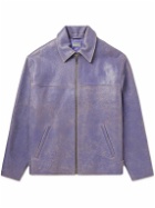 Guess USA - Gusa Distressed Cracked-Leather Jacket - Purple