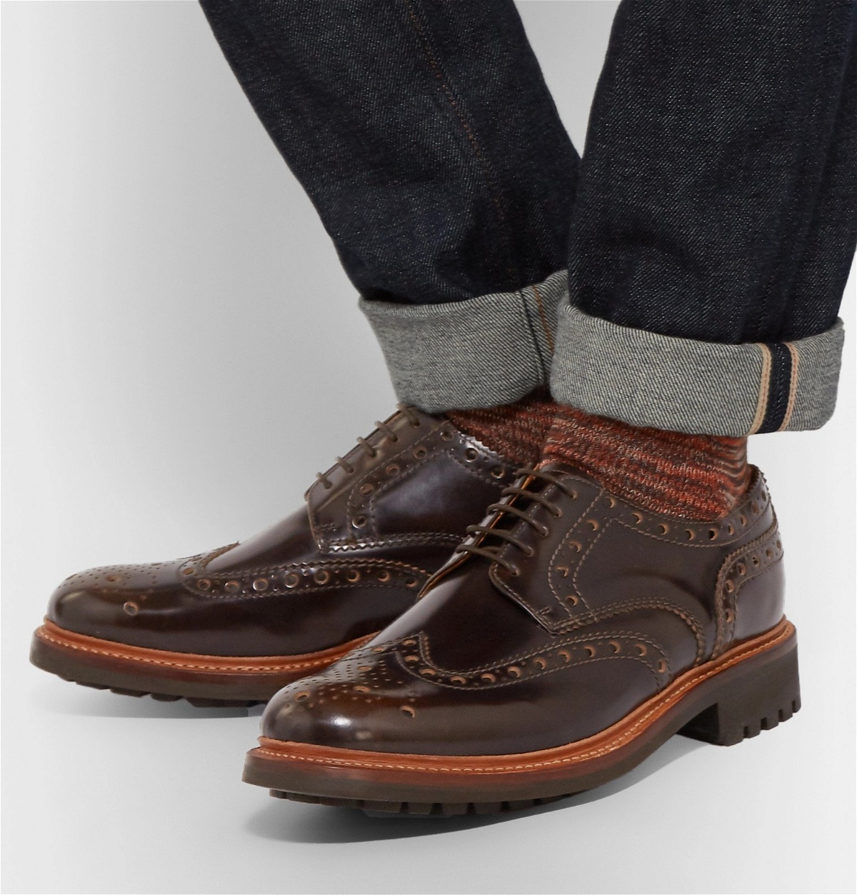 Grenson - Archie Leather Wingtip Brogues - Brown Grenson