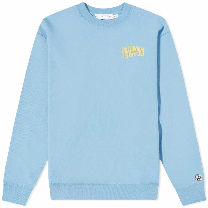 Photo: Billionaire Boys Club Men's Small Arch Logo Crew Sweat in Powder Blue