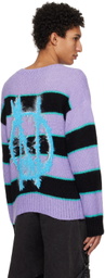 99%IS- Purple & Black 'N' Stripe Sweater