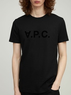 A.P.C. - Flocked Logo Organic Cotton T-shirt