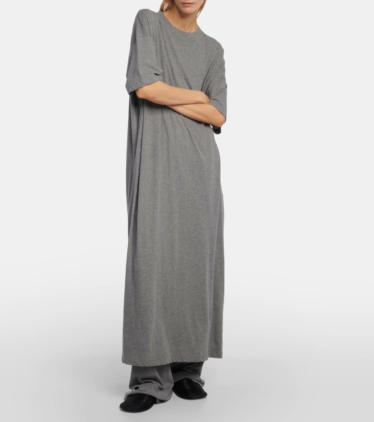 white christmas dresses Layered V-Neck Organic Cotton Maxi Dress – Baci Fashion main image 0