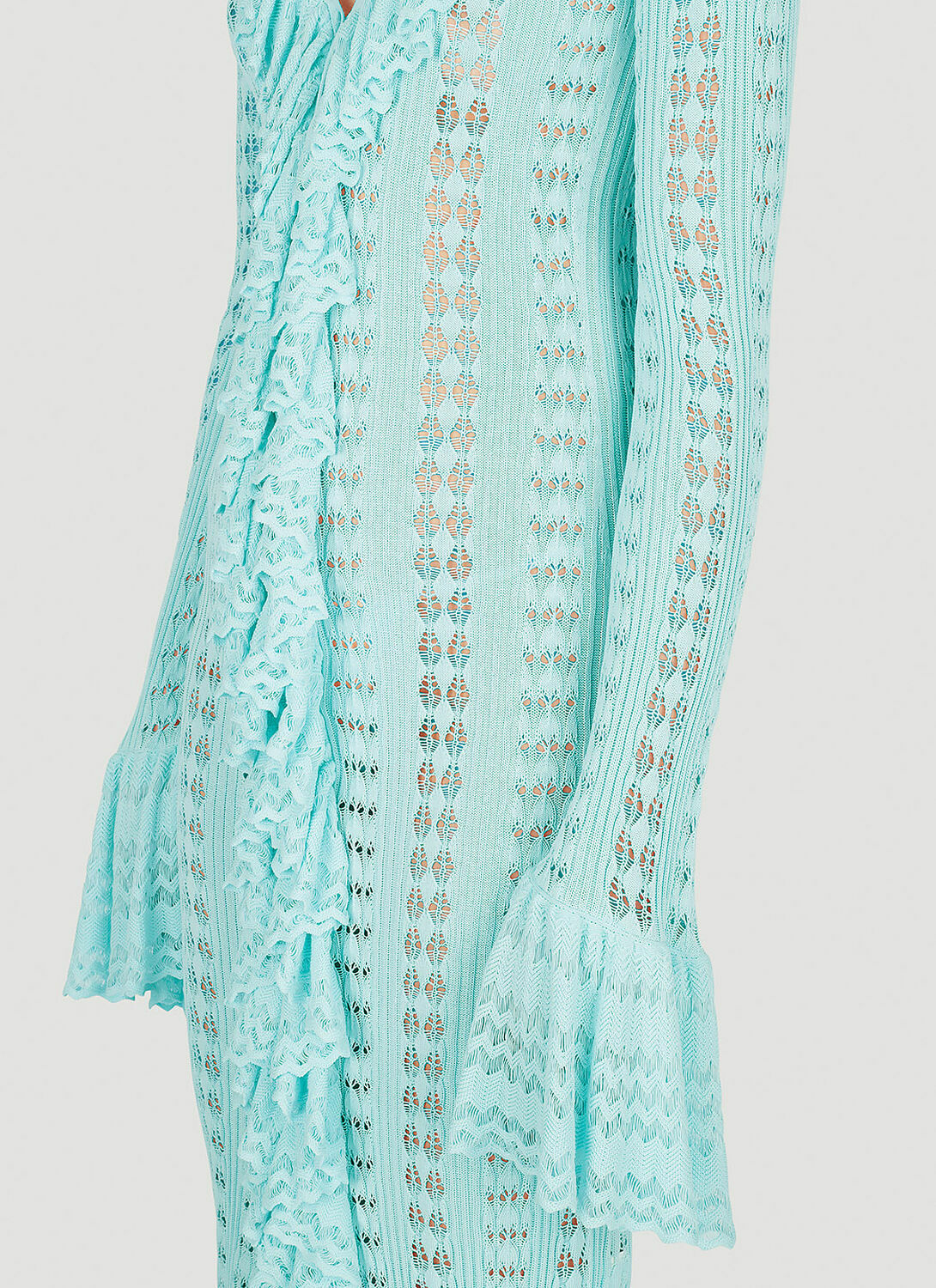 Blumarine Pointelle Knit Frilled Dress