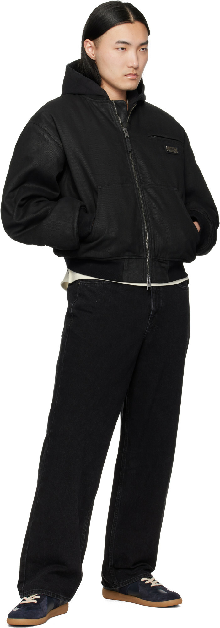 Ksubi Black Sin City Plated Waxed Jacket
