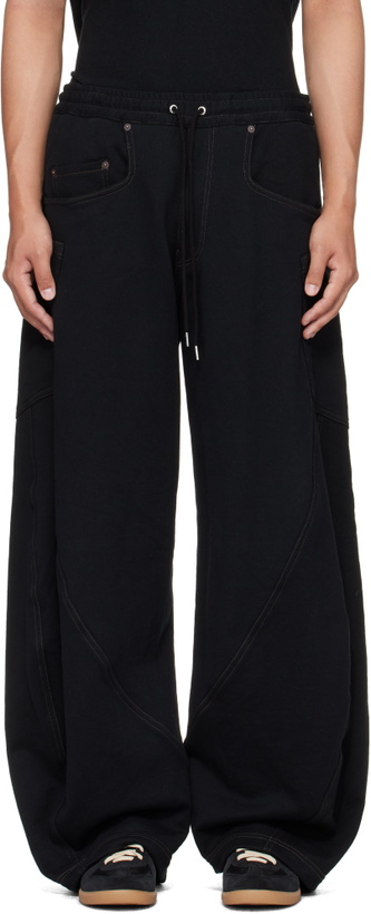 Photo: Khoki Black 3D Cutting Sweatpants