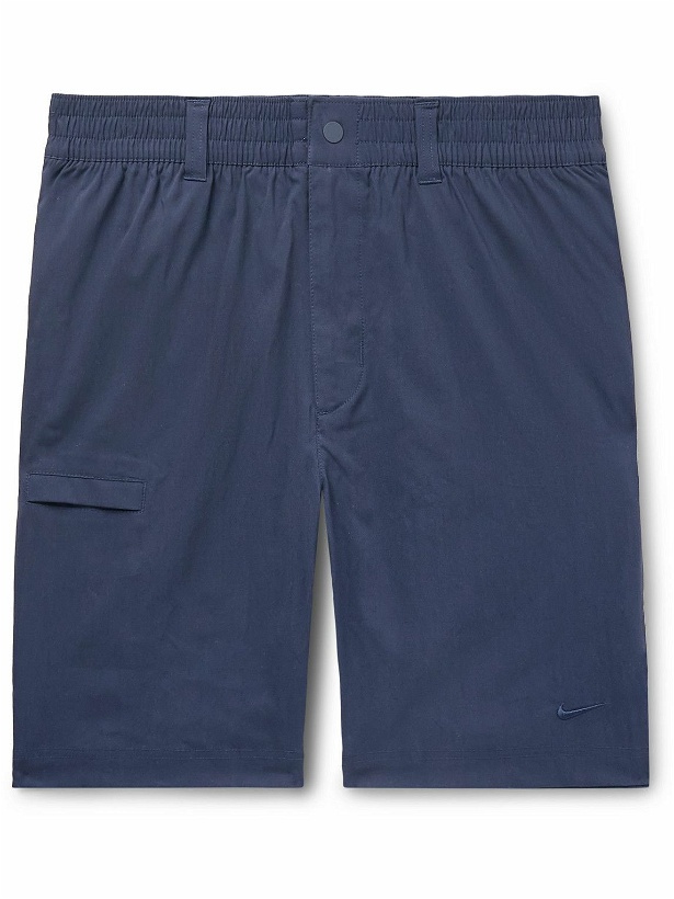 Photo: Nike Golf - Unscripted Straight-Leg Cotton-Blend Shell Golf Shorts - Blue