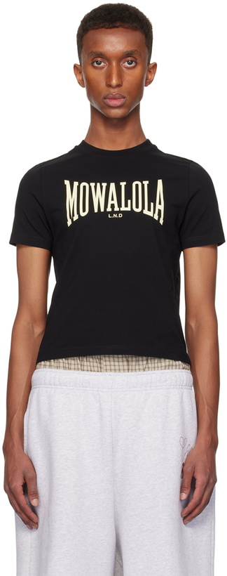 Photo: Mowalola Black Sweat Tea T-shirt