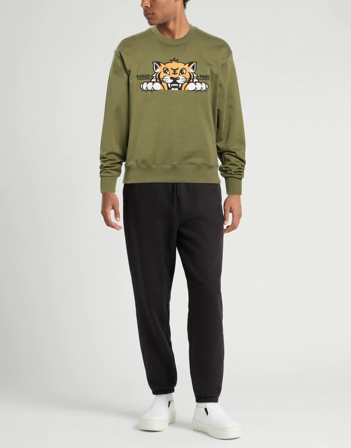 Kenzo Mens Sweatshirt Military in Green