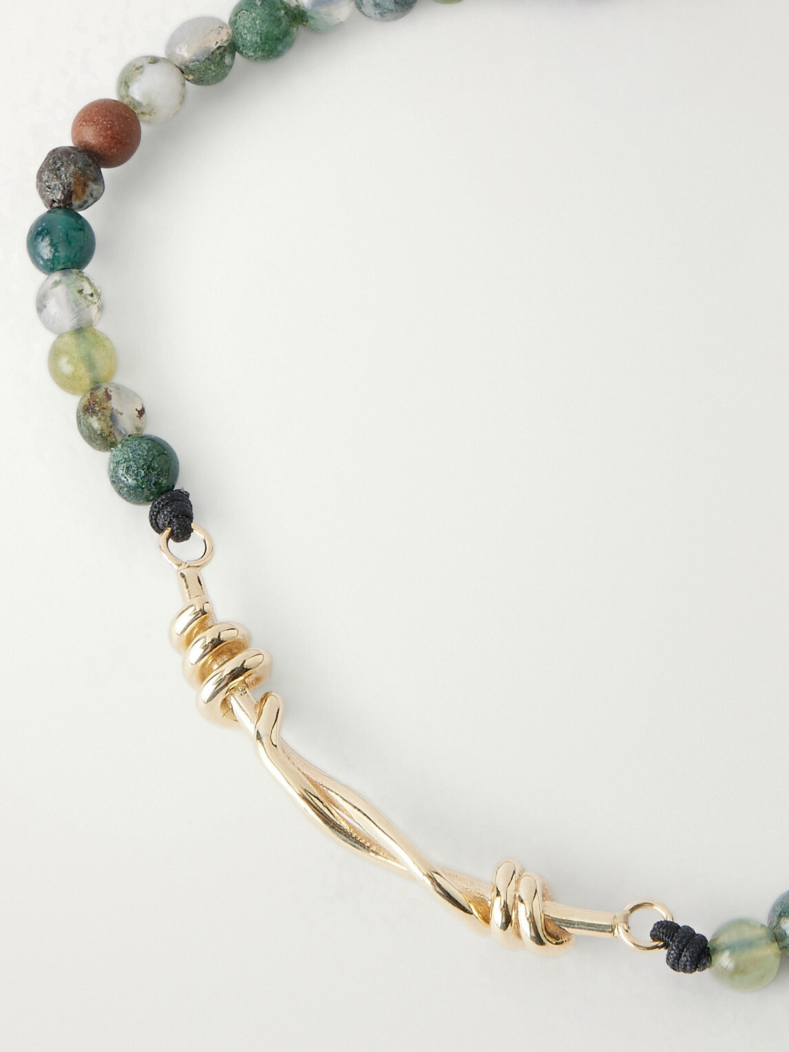 Luis Morais - 14-Karat Gold Agate Beaded Bracelet