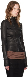 Rick Owens Black Porterville Gary Leather Jacket