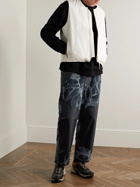 Norbit by Hiroshi Nozawa - Boa Straight-Leg CORDURA®-Panelled Printed Fleece Trousers - Blue