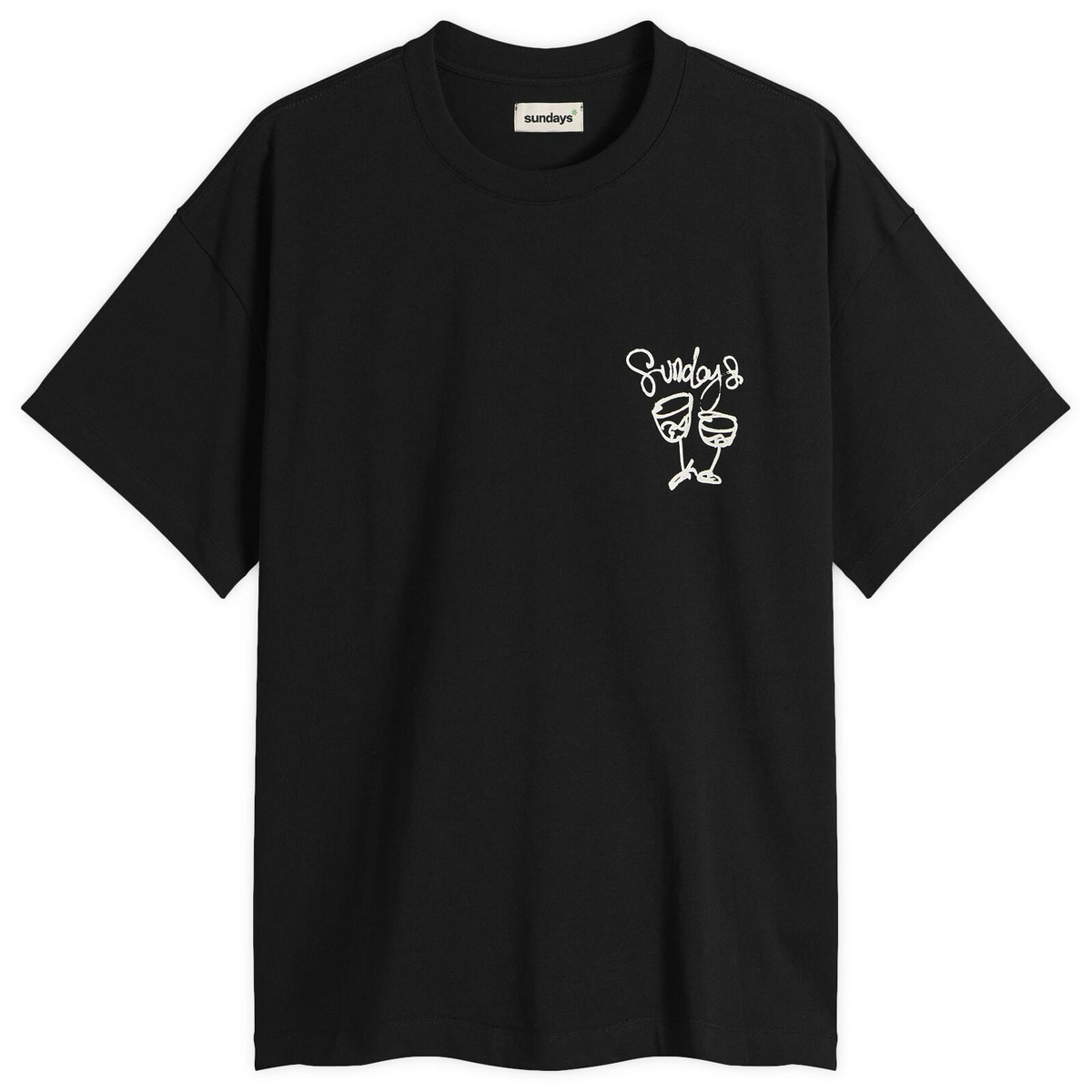 Sundays Men's Wine T-Shirt in Black